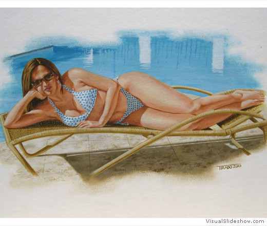 Bikini Girl Painting